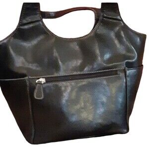 Vegan Leather Top Handled Shoulder Bucket Bag